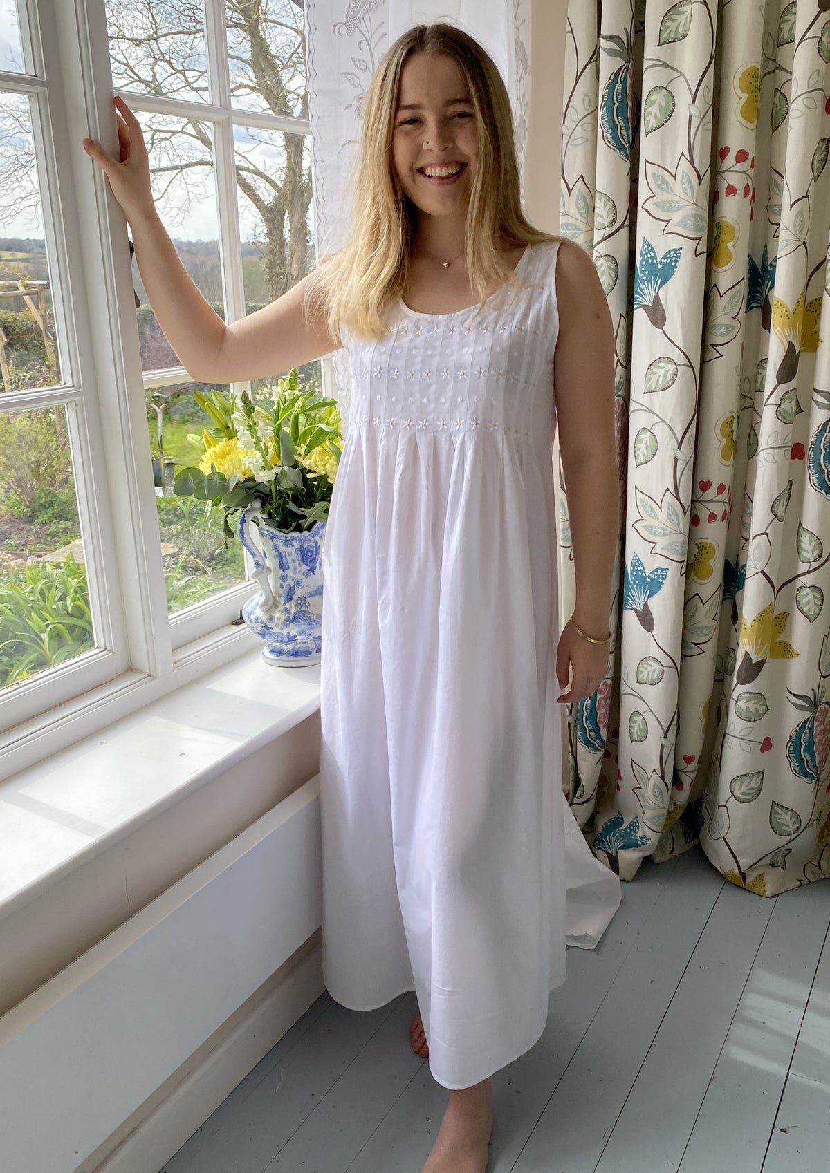 White cotton online nighties