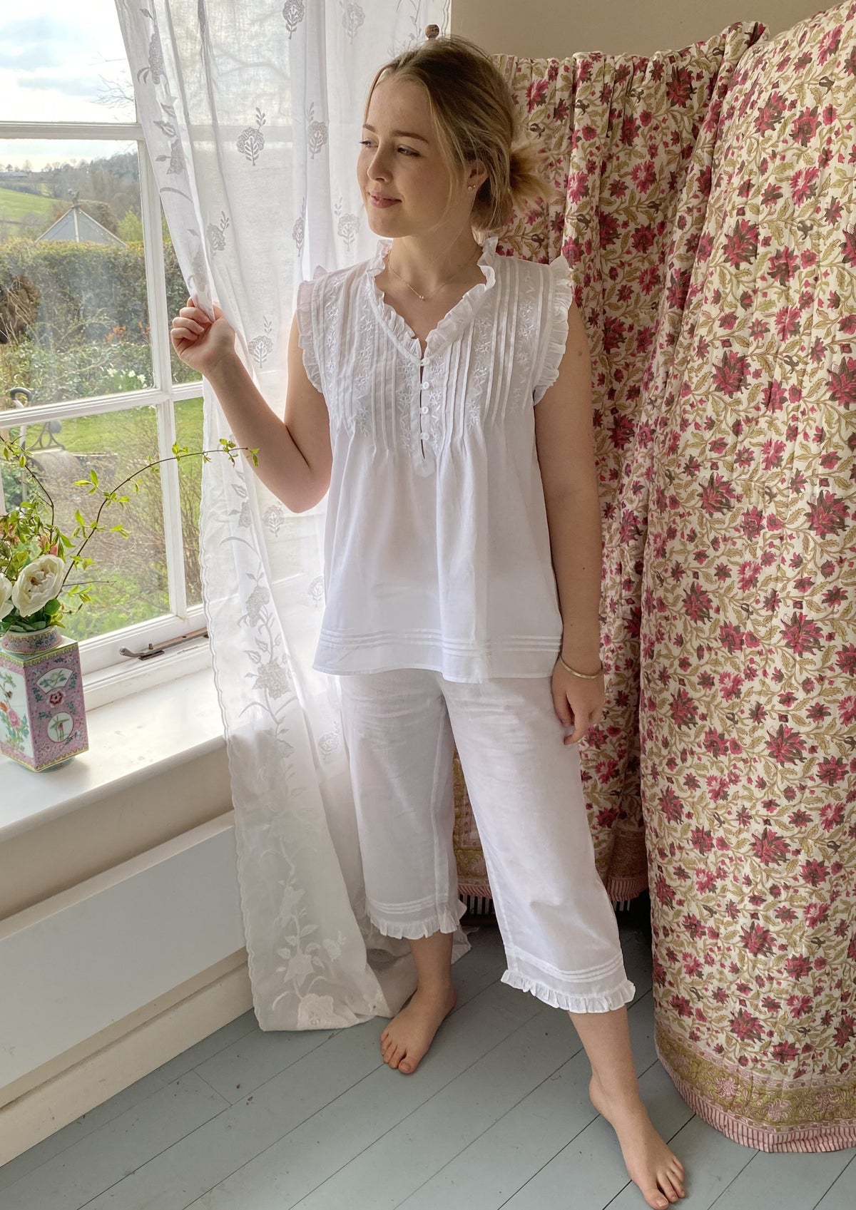 English Pyjamas Annabel sleeveless pyjamas – English Rose Linens